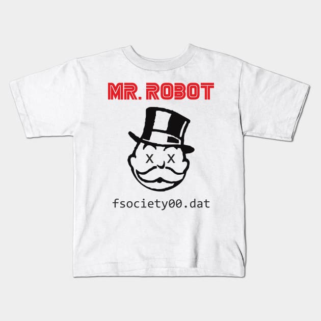 MR. ROBOT Kids T-Shirt by Charlie_Vermillion